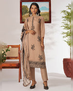 Cream Organza Kameez With Salwar Suit For Indian & Pakistani Wedding Festival Season - Thread & Sequence Embroidery